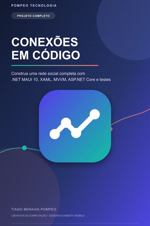 Capa do livro Conexões em Código, de Tiago Benaias Pompeo